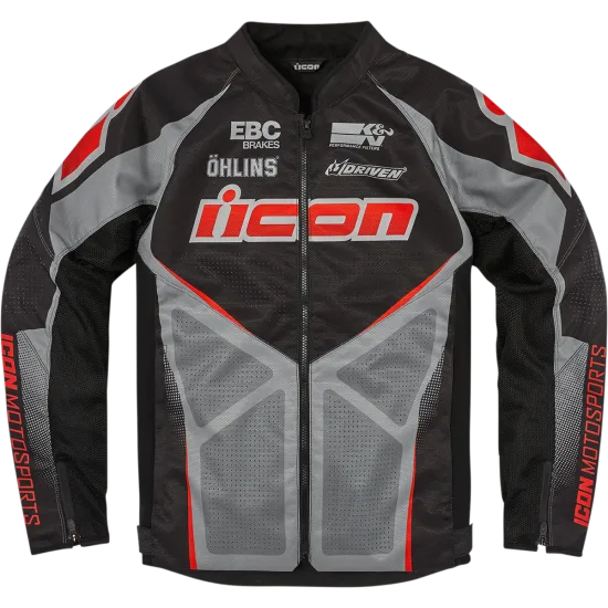 Текстилно мото яке ICON HOOLIGAN ULTRABOLT - BLACK - Текстилни якета от марка ICON