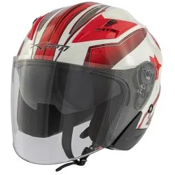 Скутер каска APRO YORK WHITE/RED