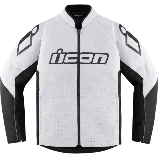 Текстилно мото яке ICON HOOLIGAN CE WHITE - Текстилни якета от марка ICON