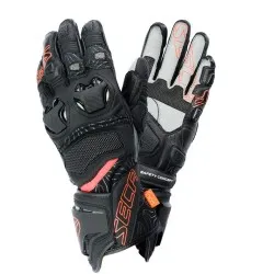 Текстилни мото ръкавици SECA UKEMI PRO FLUO RED