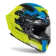 AIROH GP550 S CHALLENGE BLUE/YELLOW MATT – мото каска с 8 вентилационни отвора и Pinlock система