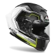AIROH GP550 S RUSH WHITE/YELLOW – мото каска, HPC композит, 8 вентилационни отвора, иновативен дизайн