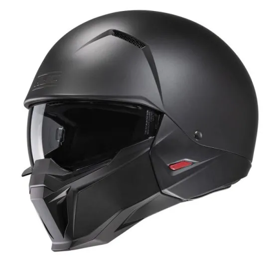 HJC i20 Black Matte – Мото каска със street fighter дизайн и сваляща се маска
