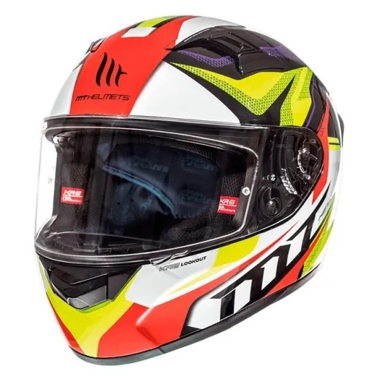 Мото каска MT KRE Lookout G4 Gloss Fluo Yellow с висококачествена защита и стилен дизайн