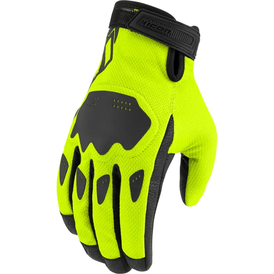 Мото ръкавици ICON HOOLIGAN CE - HI-VIZ - Текстилни ръкавици за мотор от марка ICON