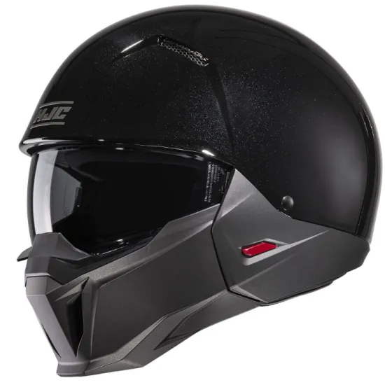 Мото каска HJC i20 BLACK GLOSS – отворен дизайн с визьор и маска