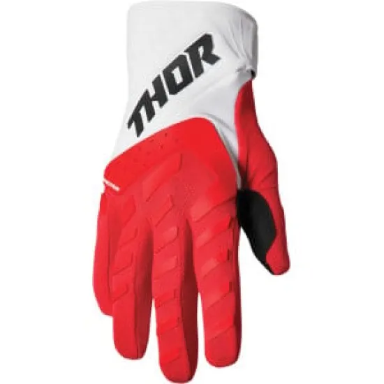 Мотокрос ръкавици THOR SPECTRUM RED/WHITE - Мотокрос ръкавици от марка Thor