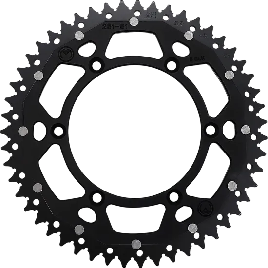 Двукомпонентно зъбно колело MOOSE 1210-251-51-10X BLACK - Вериги и пиньони от марка Moose Racing
