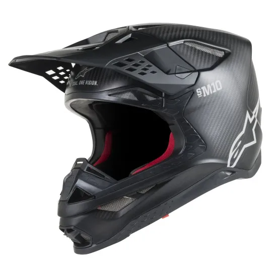 Мотокрос каска ALPINESTARS SM10 BLACK CARBON - Мотокрос каски от марка Alpinestars