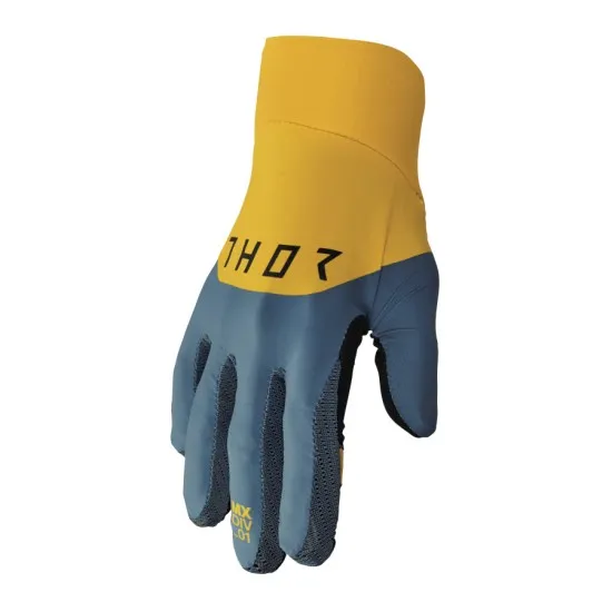 Мотокрос ръкавици THOR AGILE RIVAL TEAL/YELLOW - Мотокрос ръкавици от марка Thor