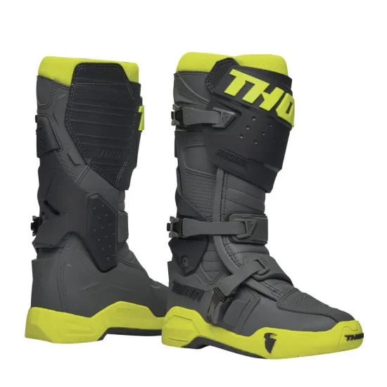 Мотокрос ботуши THOR RADIAL GRAY/FLO YELLOW BOOT - Мотокрос ботуши от марка Thor