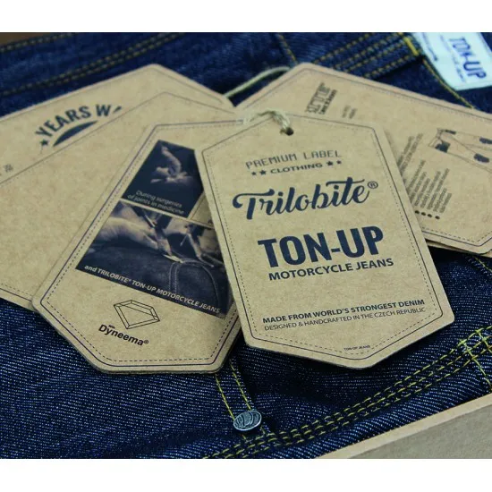 Мото дънки TRILOBITE 1860 TON-UP dark blue slim fit - Мото дънки от марка Trilobite