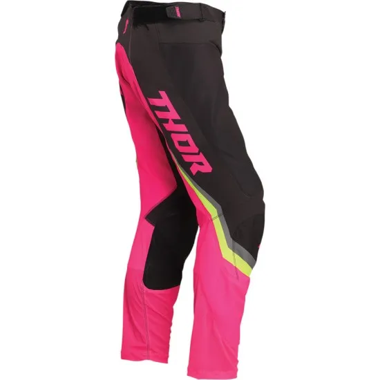 Дамски мотокрос брич  THOR WOMENS PULSE REV CHARCOAL/FLO PINK - Мотокрос брич от марка Thor