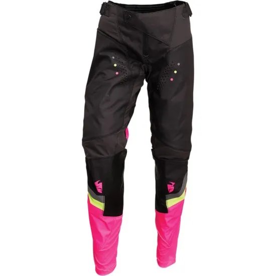 Дамски мотокрос брич  THOR WOMENS PULSE REV CHARCOAL/FLO PINK - Мотокрос брич от марка Thor
