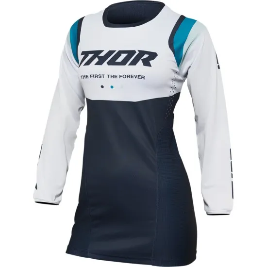 Дамско мотокрос джърси THOR WOMENS REV MIDNIGHT/WHITE - Мотокрос джърси от марка Thor