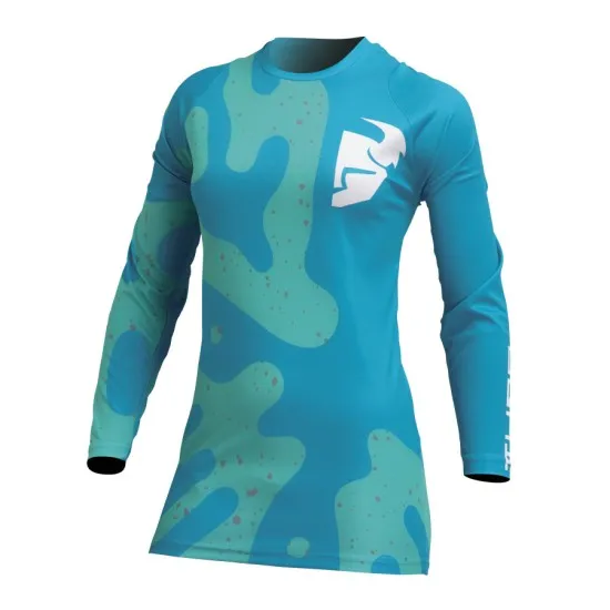 Дамско мотокрос джърси THOR WOMENS SECTOR DISGUISE TEAL/AQUA - Мотокрос джърси от марка Thor