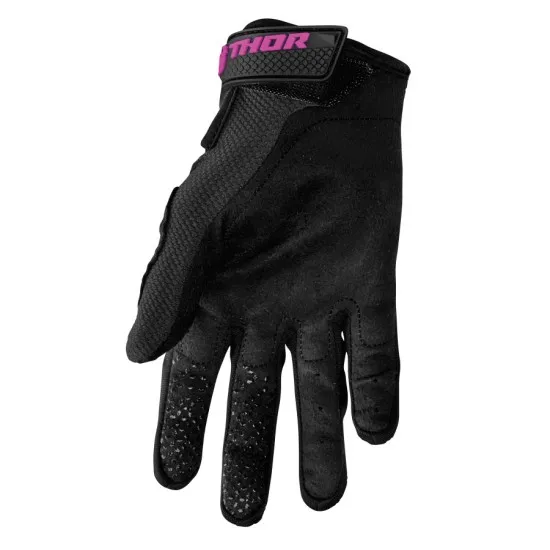 Дамски мотокрос ръкавици THOR WOMENS SECTOR BLACK/PINK - Мотокрос ръкавици от марка Thor