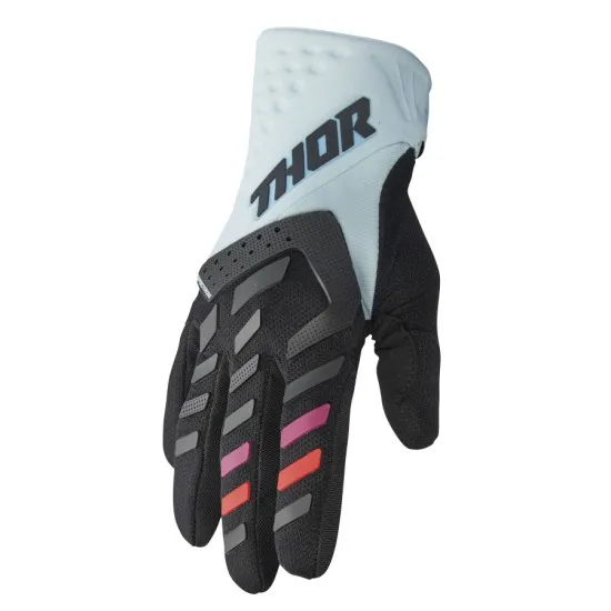 Дамски мотокрос ръкавици THOR WOMENS SPECTRUM BLACK/LIGHT MINT - Мотокрос ръкавици от марка Thor