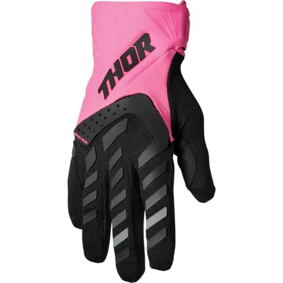 Дамски мотокрос ръкавици THOR WOMENS SPECTRUM FLO PINK/BLACK - Мотокрос ръкавици от марка Thor