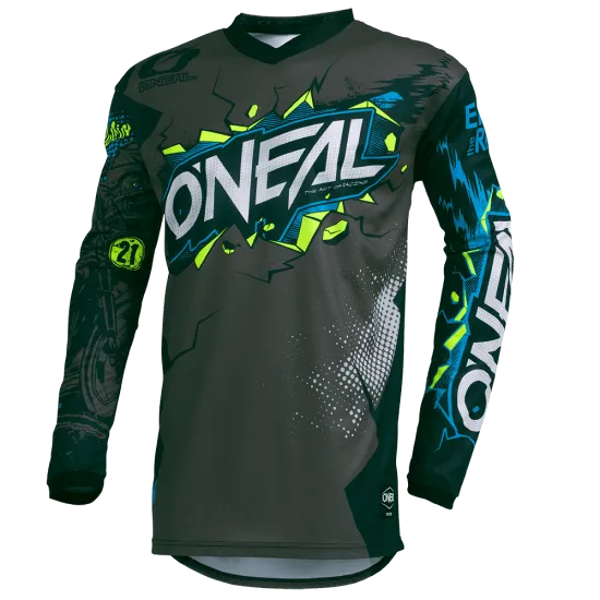 Детска мотокрос блуза ONEAL  ELEMENT VILLAIN GRAY - Детски джърси блузи от марка ONeal