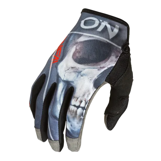 Мотокрос ръкавици ONEAL MAYHEM BONES V.22 BLACK/RED - Мотокрос ръкавици от марка ONeal