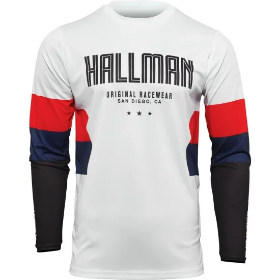 Мотокрос джърси THOR HALLMAN DIFFER DRAFT WHITE/RED/NAVY - Мотокрос джърси от марка Thor