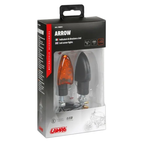 LED мигачи ARROW – BLACK 90091 - Мото светлини от марка Lampa