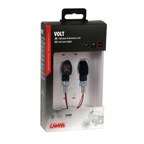 LED мото мигачи VOLT BLACK 90504 - Мото светлини от марка Lampa
