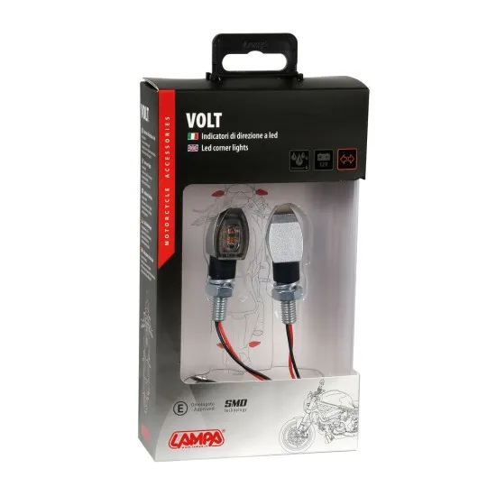 LED мото мигачи VOLT SILVER 90505 - Мото светлини от марка Lampa
