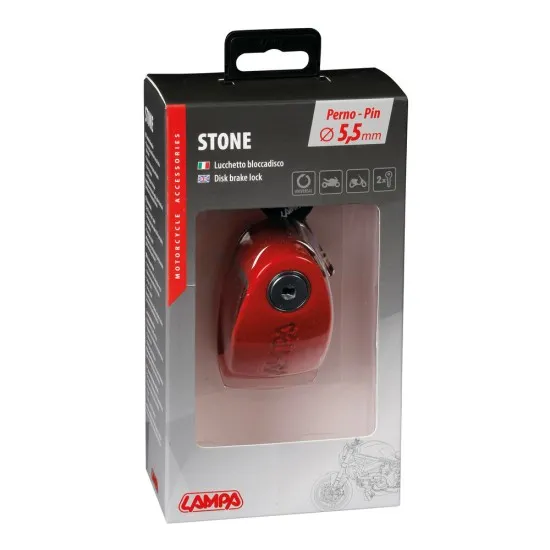 Заключвалка диск Stone red 90589 - Заключващи механизми от марка Lampa