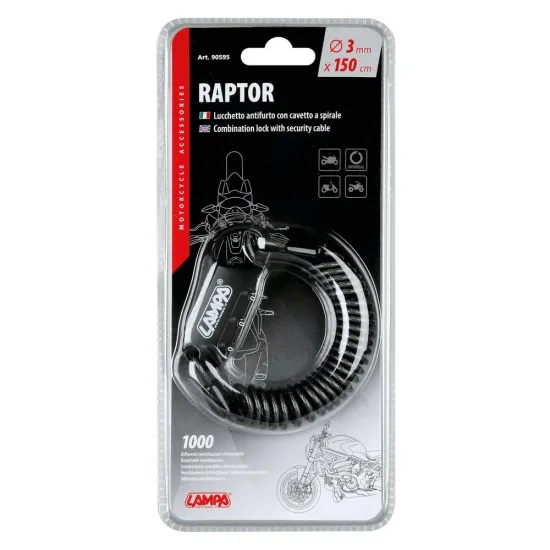 Заключващ кабел за каска 90595 - Заключващи механизми от марка Lampa