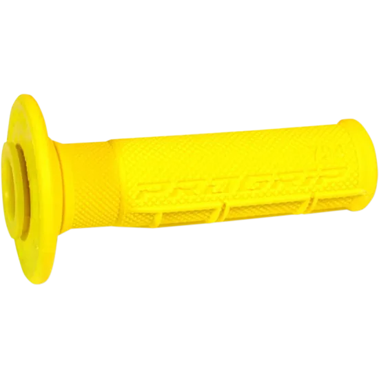Ярко жълта мотокрос ръкохватка PROGRIP 794 с детайлна текстурирана повърхност и диамантен релефен дизайн
