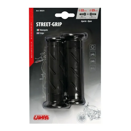 Мото ръкохватки Street Grip Black 90531 - Мото ръкохватки от марка Lampa