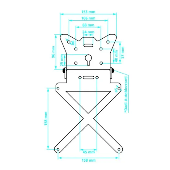 Стойка за номер – X-plate  90144 - Мото гараж от марка Lampa