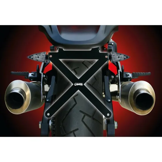 Стойка за номер – X-plate  90144 - Мото гараж от марка Lampa