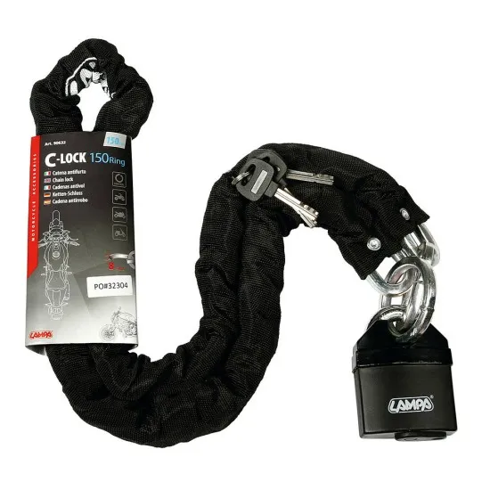 Заключващa мото верига – C-LOCK 150R 90632 - Заключващи механизми Заключващa мото верига – C-LOCK 150R 90632 - Заключващи механизми от марка Lampa