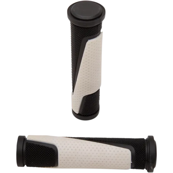 Черно-бели ръкохватки PROGRIP 807 с текстурирана повърхност, показани от различни ъгли с видима двойна плътност на материалите