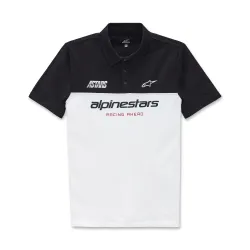 Мото тениска ALPINESTARS POLO PADDOCK BLK/WHT