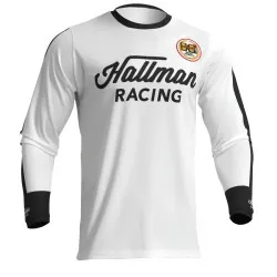 Мотокрос джърси THOR HALLMAN DIFFER ROOSTED WHITE/BLACK