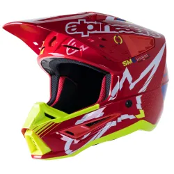 Мотокрос каска Alpinestars SM5 ACT REDYELLOW
