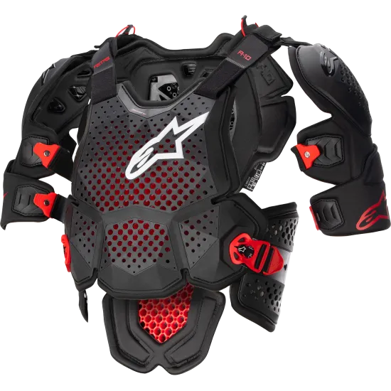 Протекторна броня ALPINESTARS A-10 V2 BLACK/RED - Нагръдници Протекторна броня ALPINESTARS A-10 V2 BLACK/RED - Нагръдници от марка Alpinestars
