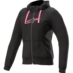 Дамски мото суичър ALPINESTARS Stella Chrome Sport Hoodie BLACK/PINK