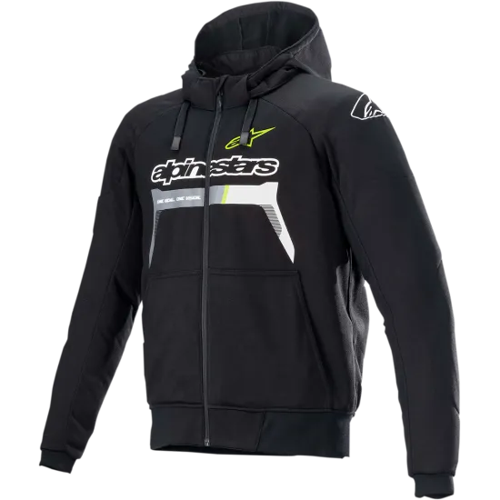 Мото суичър ALPINESTARS Chrome Sport BLACK/YELLOW - Суичъри от марка Alpinestars