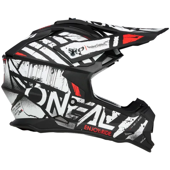 Мотокрос каска ONEAL 2SERIES GLITCH V.23 BLACK/WHITE - Мотокрос каски от марка ONeal