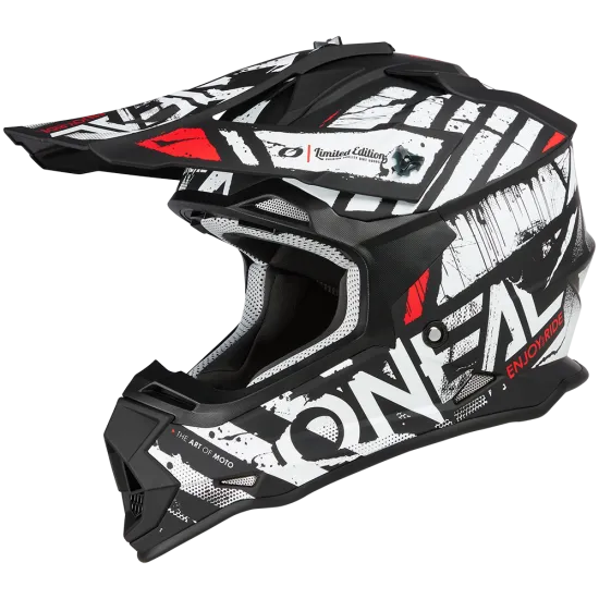 Мотокрос каска ONEAL 2SERIES GLITCH V.23 BLACK/WHITE - Мотокрос каски от марка ONeal