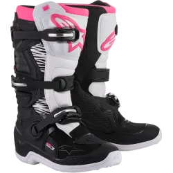 Дамски мотокрос ботуши ALPINESTARS Stella Tech 3 BLACK/WHITE/PINK