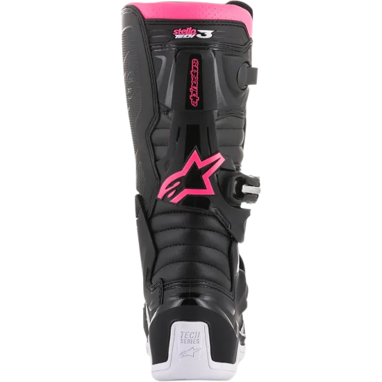 Дамски мотокрос ботуши ALPINESTARS Stella Tech 3 BLACK/WHITE/PINK - Мотокрос ботуши от марка Alpinestars