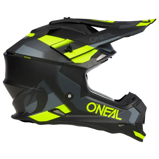 Мотокрос каска ONEAL 2SERIES SPYDE V.23 BLACK/GRAY/NEON YELLOW - Мотокрос каски от марка ONeal