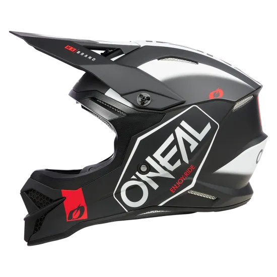 Мотокрос каска ONEAL 3SERIES HEXX V.23 BLACK/WHITE - Мотокрос каски от марка ONeal