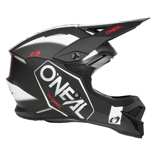 Мотокрос каска ONEAL 3SERIES HEXX V.23 BLACK/WHITE - Мотокрос каски от марка ONeal